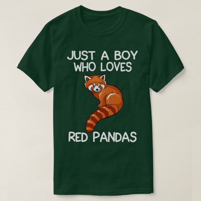 Nur ein Junge, der Red Pandas Lieben 2 T-Shirt (Design vorne)