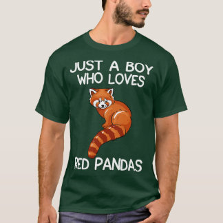 Nur ein Junge, der Red Pandas Lieben 2 T-Shirt