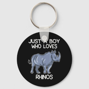 Nur ein Junge, der Rhinos Lover Liebe Geschenk Rhi Schlüsselanhänger
