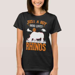 Nur ein Junge, der Rhinos Rhinoceros Lieben T-Shirt