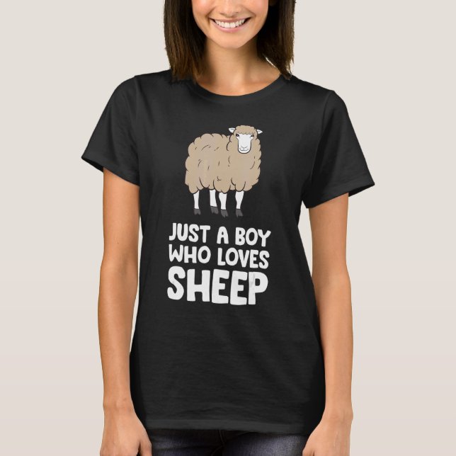 Nur ein Junge, der Schafe Liebe T-Shirt (Vorderseite)