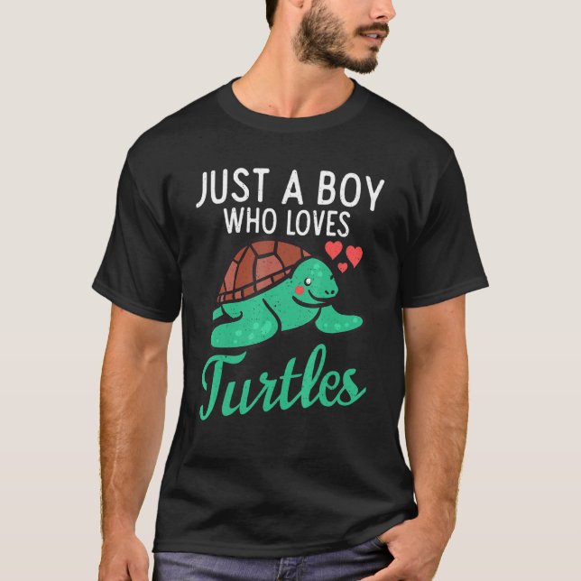 Nur ein Junge, der Schildkröten Aquatic Animals To T-Shirt (Vorderseite)