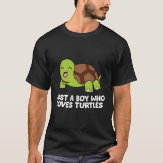 Nur ein Junge, der Schildkröten Cartoon Sea Turtle T-Shirt