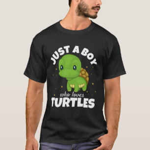 Nur ein Junge, der Schildkröten Liebe, kränkt Schi T-Shirt