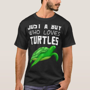 Nur ein Junge, der Schildkröten Liebe Reptile Sea T-Shirt