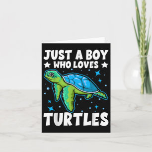 Nur ein Junge, der Schildkröten Lieben Lover spend Karte