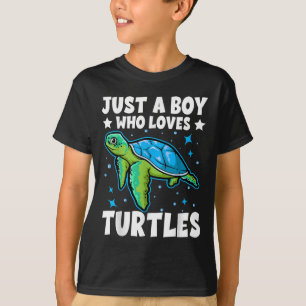 Nur ein Junge, der Schildkröten Lieben Lover spend T-Shirt
