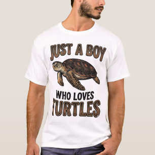 Nur ein Junge, der Schildkröten liebt, Vintage-Sch T-Shirt