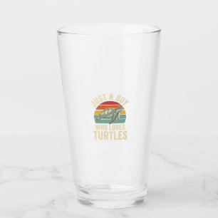 Nur ein Junge, der Schildkröten liebt Vintage-Shir Glas