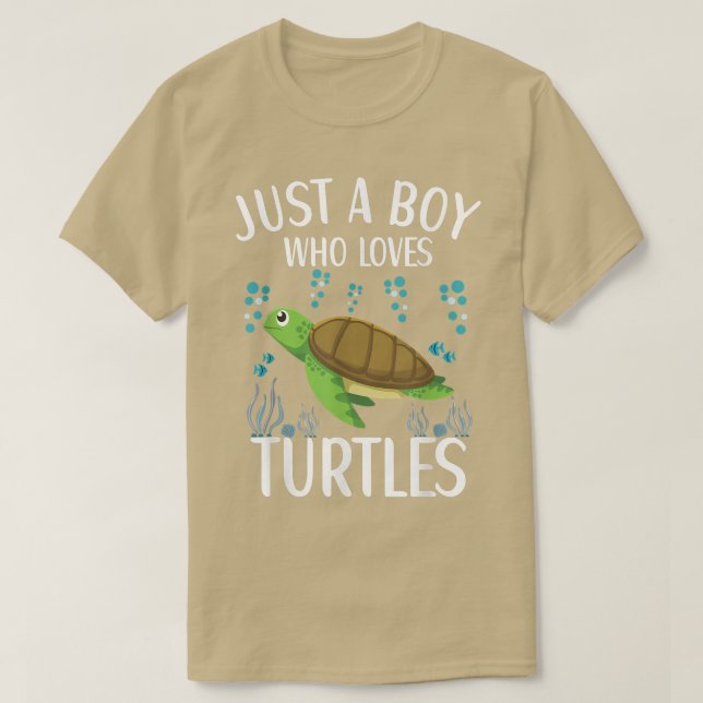 Nur ein Junge, der Schildkröten Niedliches Schildk T-Shirt (Design vorne)