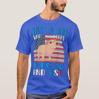 Nur ein Junge, der Schweine Liebe und die USA 3408 T-Shirt