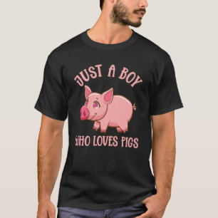 Nur ein Junge, der Schweinezucht Liebe T-Shirt