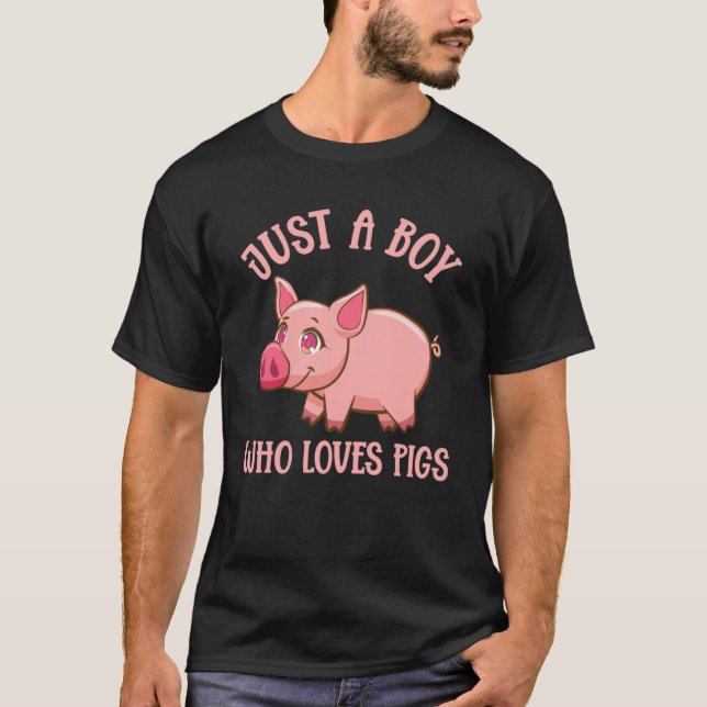 Nur ein Junge, der Schweinezucht Liebe T-Shirt (Vorderseite)