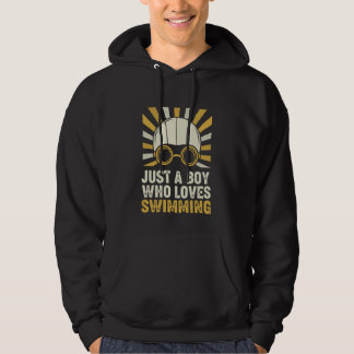 Nur ein Junge, der Schwimmen liebt Hoodie