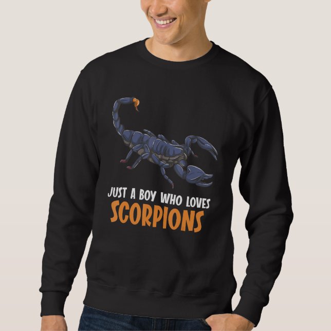 Nur ein Junge, der Scorpions Skorpion liebt Sweatshirt (Vorderseite)