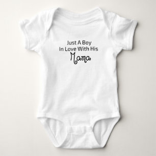 Nur ein Junge, der seine Mama liebt Lustiger Klein Baby Strampler