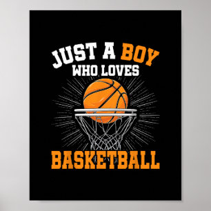 Nur ein Junge, der Sketll Merch Jungen Kids liebt Poster
