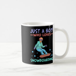 Nur ein Junge, der Snowboarden Snowboard Lieben Kaffeetasse