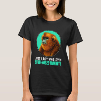 Nur ein Junge, der stumpfnasige Affen liebt Stumpf T-Shirt