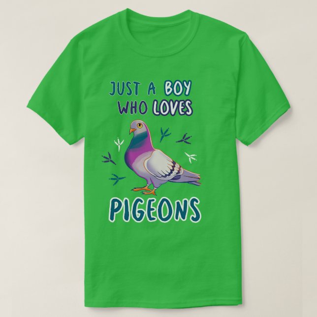 Nur ein Junge, der Tauben Liebe T-Shirt (Design vorne)