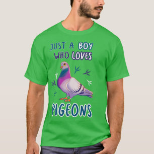 Nur ein Junge, der Tauben Liebe T-Shirt