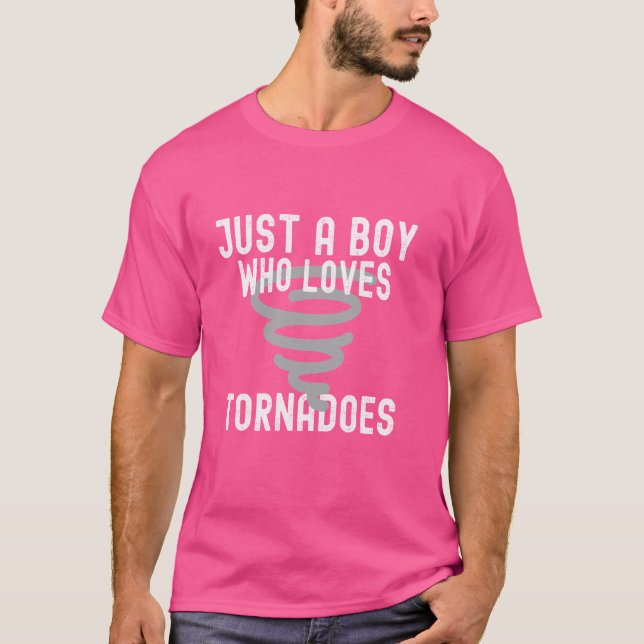 Nur ein Junge, der Tornadoes Tornado Liebe überleb T-Shirt (Vorderseite)