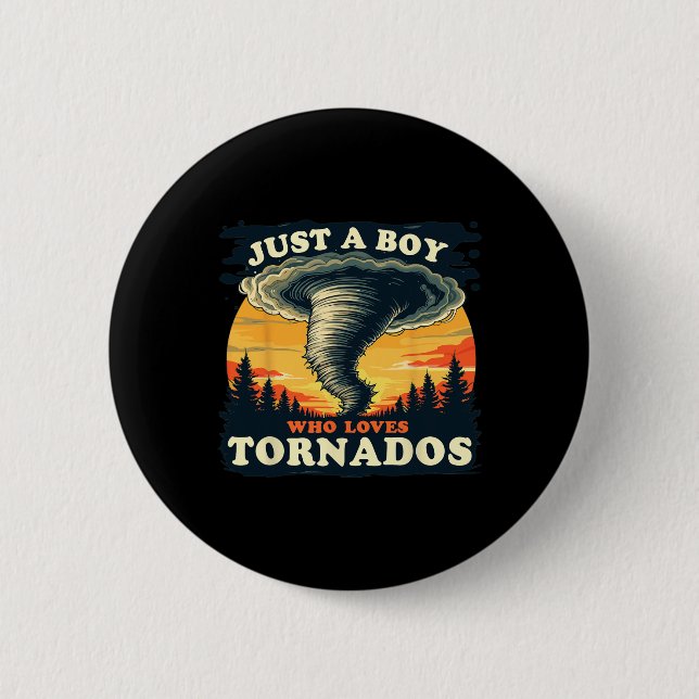 Nur ein Junge, der Tornados Meteorologie Storm Ch  Button (Vorderseite)
