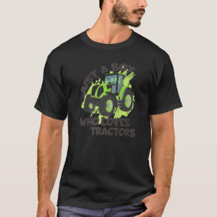 Nur ein Junge, der Traktoren Ernte Landwirtschaft T-Shirt