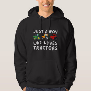 Nur ein Junge, der Traktoren liebt - Bauer & Landw Hoodie
