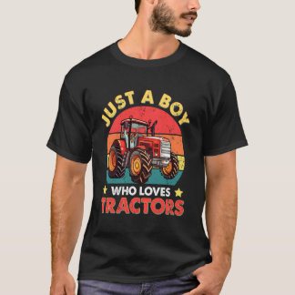 Nur ein Junge, der Traktoren liebt T-Shirt