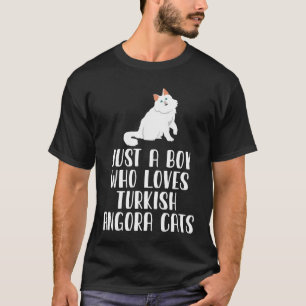 Nur ein Junge, der türkische Angorakatzen liebt T-Shirt
