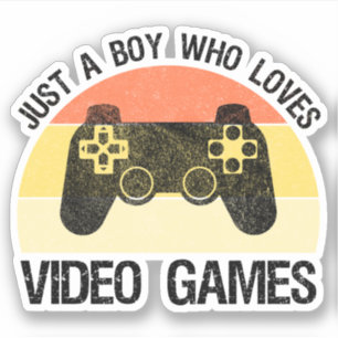 Nur ein Junge, der Videospiele liebt Aufkleber