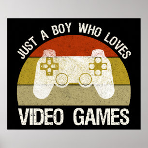 Nur ein Junge, der Videospiele liebt Poster