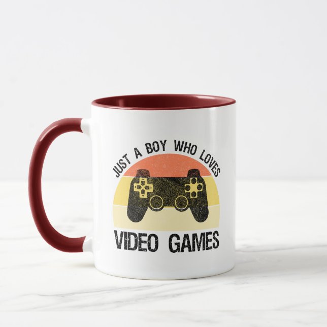 Nur ein Junge, der Videospiele liebt Tasse (Links)