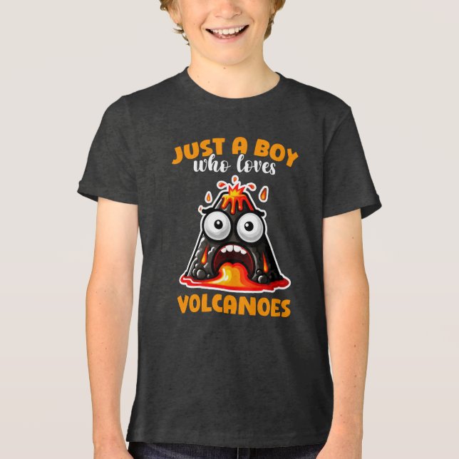 Nur ein Junge, der Vulkane Lieben Kleinkind Shirt  (Vorderseite)