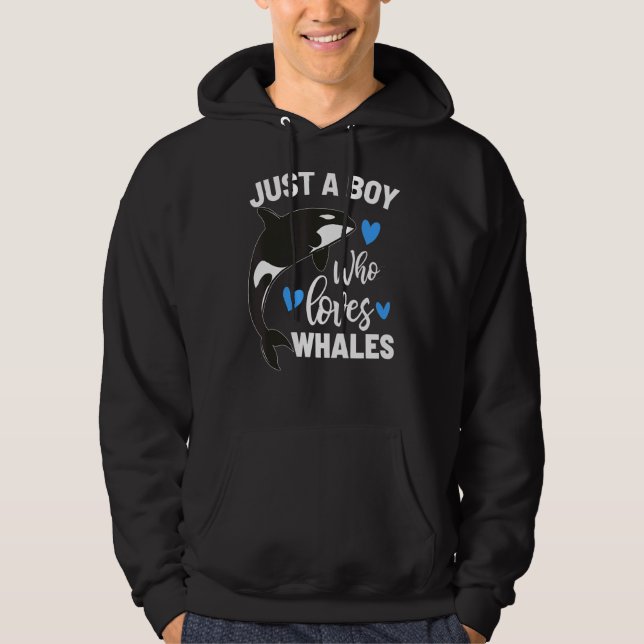 Nur ein Junge, der Wale Liebe Hoodie (Vorderseite)
