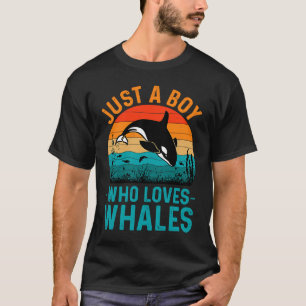 Nur ein Junge, der Wale Liebe Ozean Orca für Männe T-Shirt