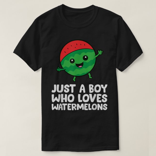 Nur ein Junge, der Wassermelonen Liebe T-Shirt (Design vorne)