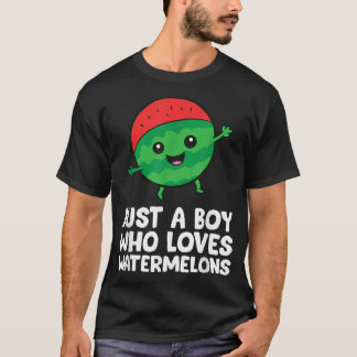 Nur ein Junge, der Wassermelonen Liebe T-Shirt