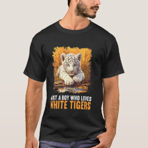 Nur ein Junge, der weiße Tiger liebt Weißer Tiger T-Shirt