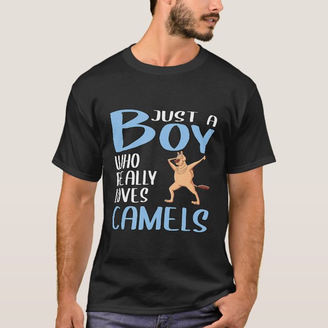 Nur ein Junge, der wirklich Camelids Lieben T-Shirt (Vorderseite)