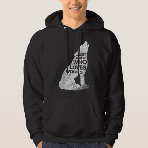 Nur ein Junge, der Wölfe liebt Wolfpack Mädchen Hoodie