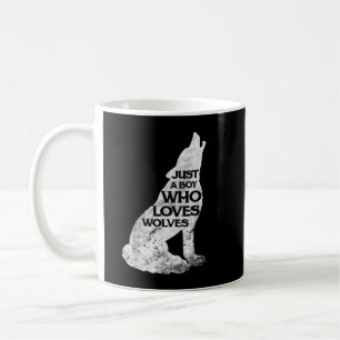 Nur ein Junge, der Wölfe liebt Wolfpack Mädchen Kaffeetasse