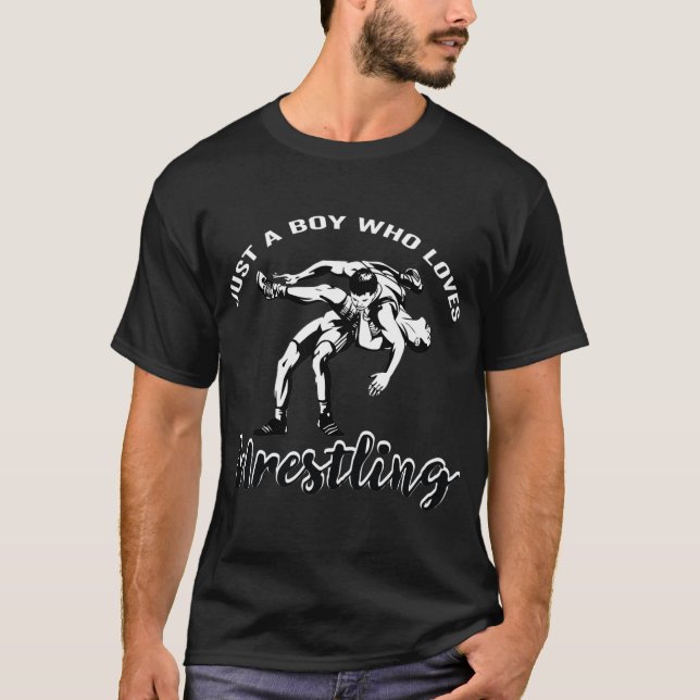 Nur ein Junge, der Wrestling Liebe T-Shirt (Vorderseite)