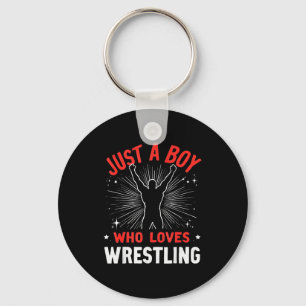 Nur ein Junge, der Wrestling liebt, Wrestler-Junge Schlüsselanhänger
