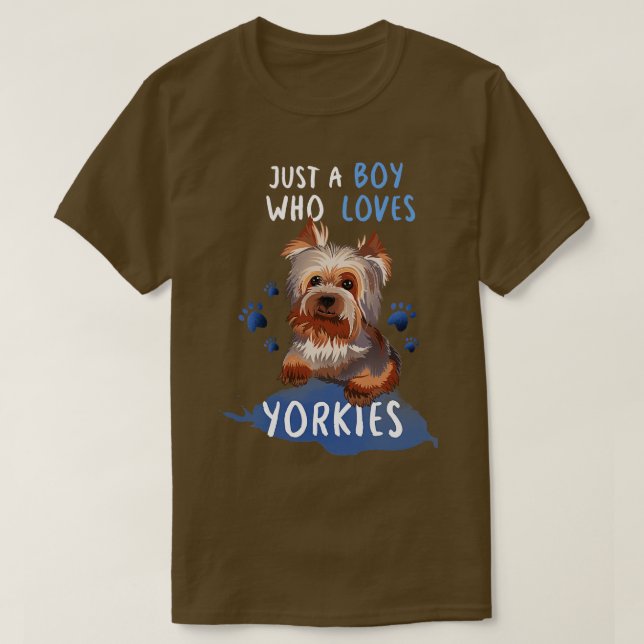 Nur ein Junge, der Yorkies Liebe T-Shirt (Design vorne)