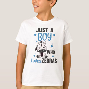 Nur ein Junge, der Zebras-Liebe Lieben Sweet Anime T-Shirt