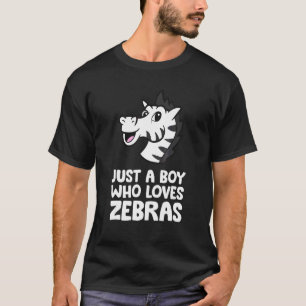 Nur ein Junge, der Zebras Liebe T-Shirt
