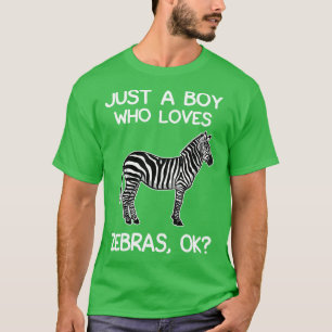Nur ein Junge, der Zebras Liebe T-Shirt