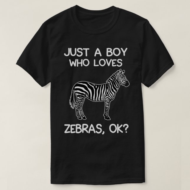 Nur ein Junge, der Zebras Liebe T-Shirt (Design vorne)